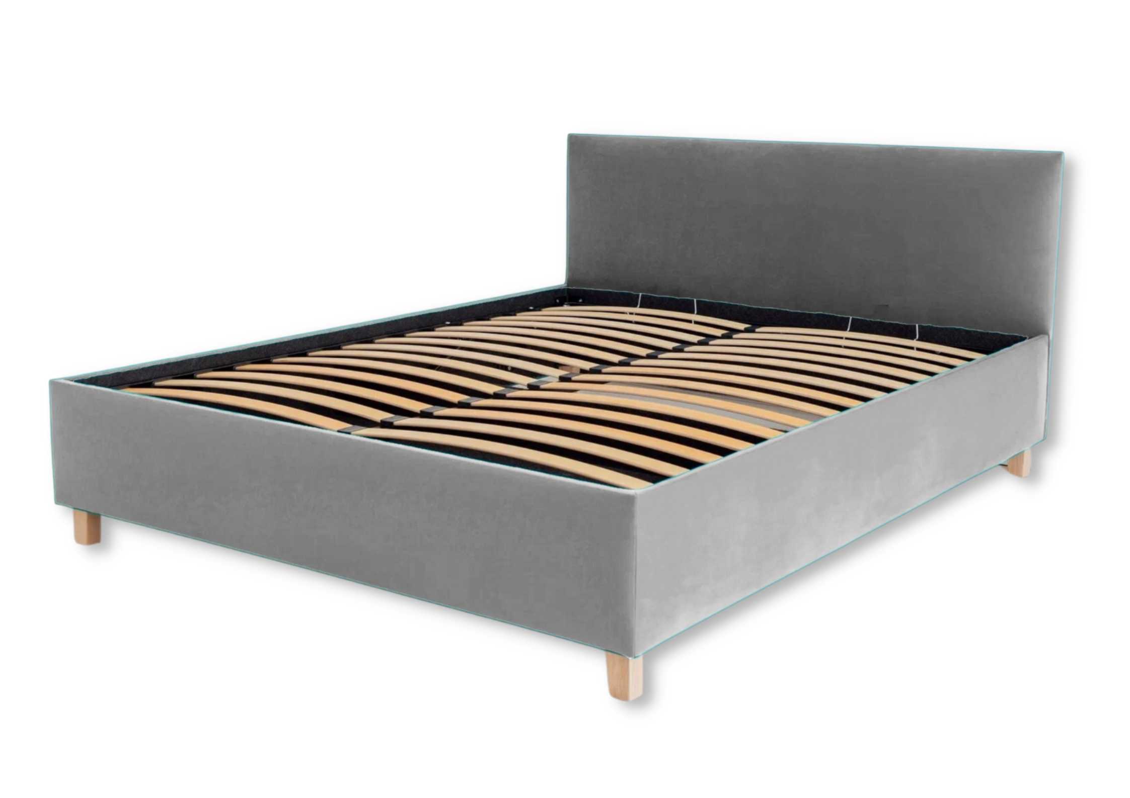 Szare łóżko 160x200cm